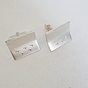 Fleur De Lis Silver Cufflinks